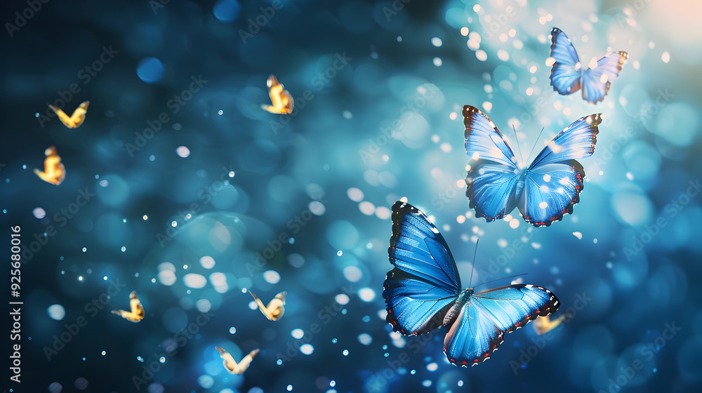 Abstract Business digital transformation innovative of butterfly life ...