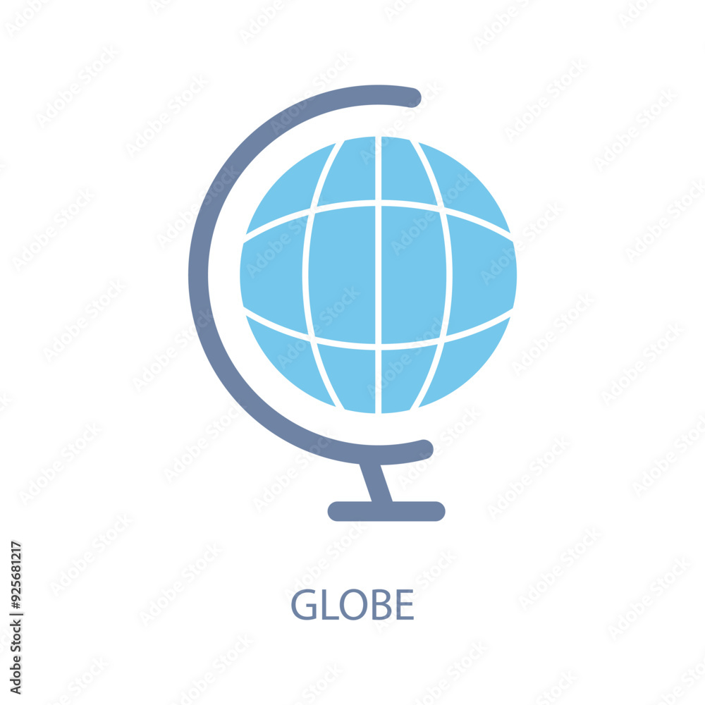 globe concept line icon. Simple element illustration. globe concept outline symbol design. globe concept line icon. Simple element illustration. globe concept outline symbol design.