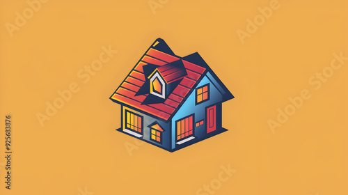 house construction roof logo design