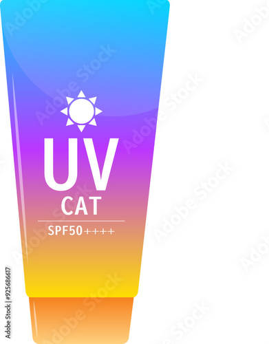 Simple gradient sunscreen icon illustration