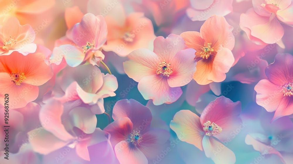 Delicate Pink Flowers in Soft Focus. Delicate Pink Flowers in Soft Focus.