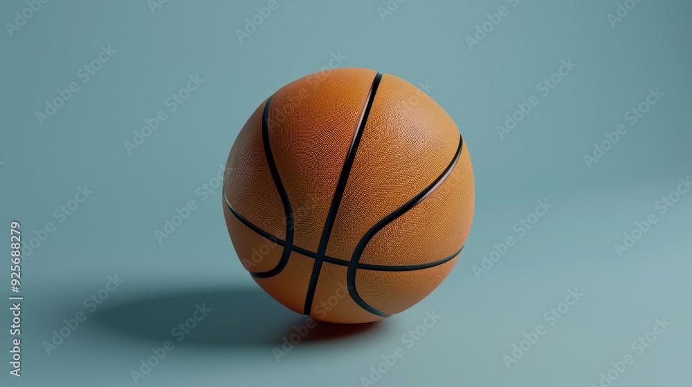 Basketball on a Blue Background Basketball on a Blue Background