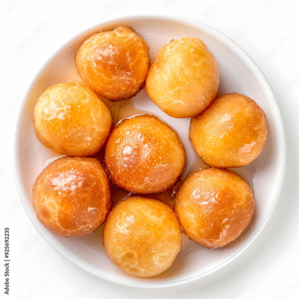a white bowl filled with doughnuts on top of a white table