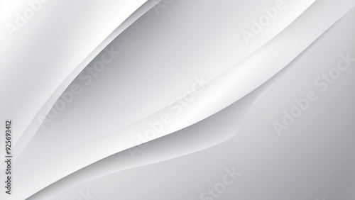 Abstract White Curved Lines with Subtle Depth and Gradient