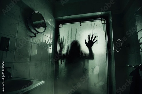 Shadowy Figure in Shower