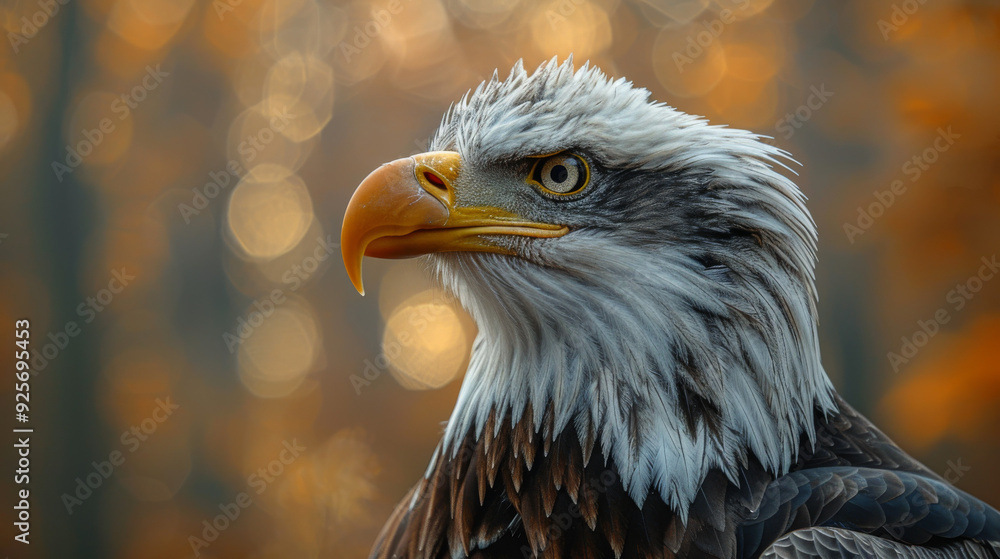 Obraz premium american eagle with flag