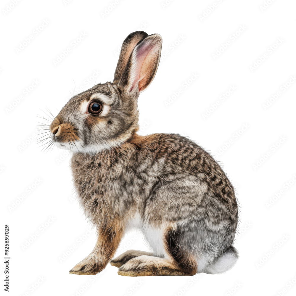 A Close-Up of a Brown and White Rabbit A Close-Up of a Brown and White Rabbit