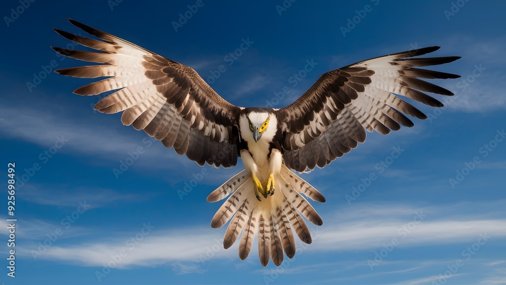 Osprey Flying with Blue Sky Background, Realistic Photo, Pattern Background, Wallpaper, Cover and Screen for Smartphone, Cell Phone, Computer, Laptop Osprey Flying with Blue Sky Background, Realistic Photo, Pattern Background, Wallpaper, Cover and Screen for Smartphone, Cell Phone, Computer, Laptop