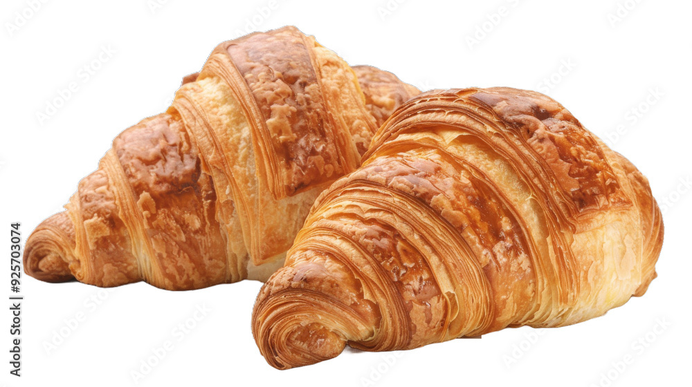 Croissant isolated on White Background , Quality Enhanced With AI Croissant isolated on White Background , Quality Enhanced With AI