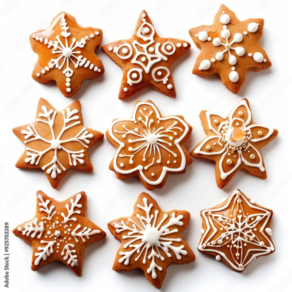 a group of ginger cookies with icing and decorations a group of ginger cookies with icing and decorations