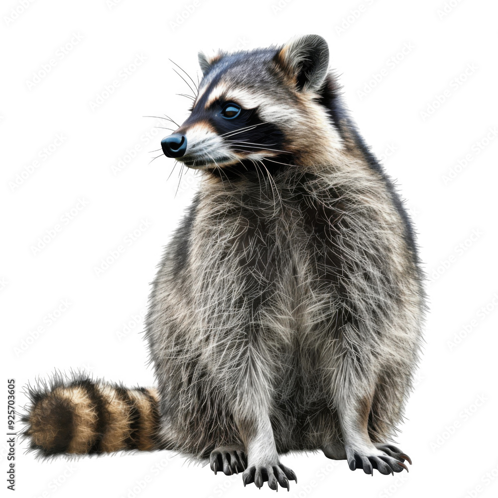 A Portrait of a Sitting Raccoon A Portrait of a Sitting Raccoon
