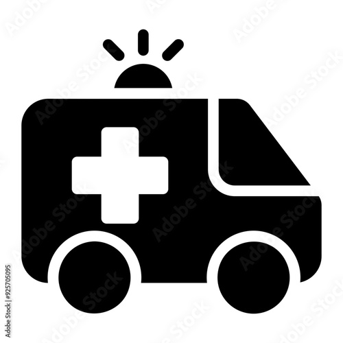 ambulance glyph icon