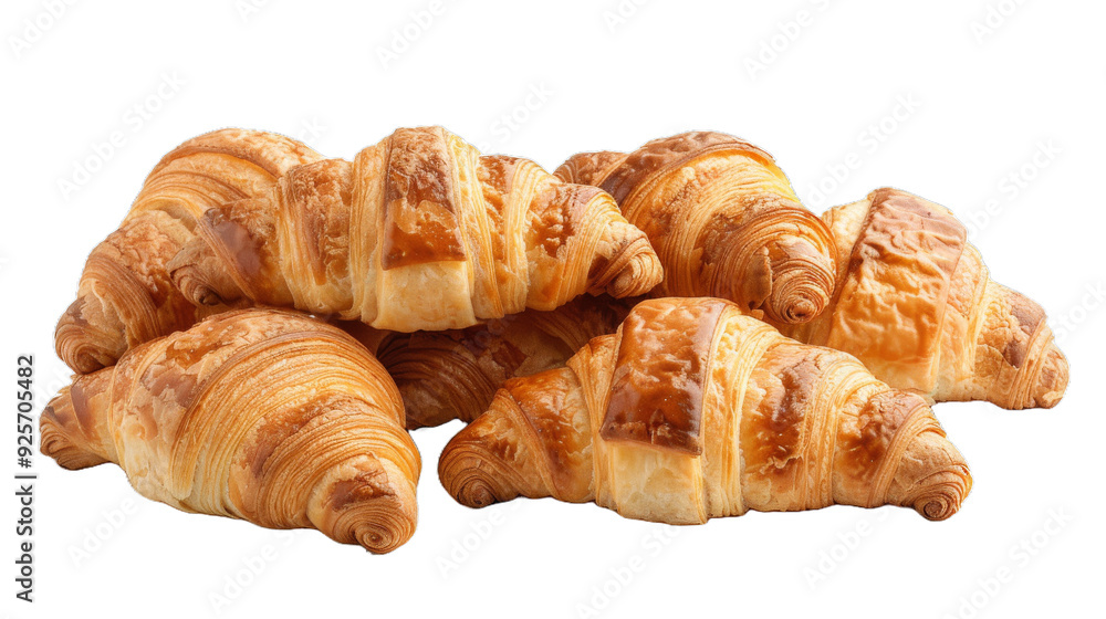 Croissant isolated on White Background , Quality Enhanced With AI Croissant isolated on White Background , Quality Enhanced With AI