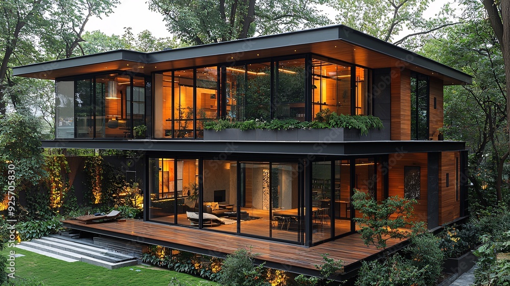 Urban Solar Cell House: A modern house with solar panels in an urban setting, showing that renewable energy is possible even in cities. Urban Solar Cell House: A modern house with solar panels in an urban setting, showing that renewable energy is possible even in cities.