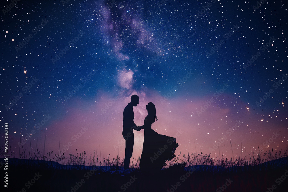 Fototapeta premium couple in the night