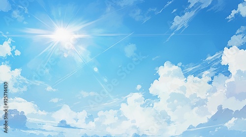 真夏の太陽と青空2