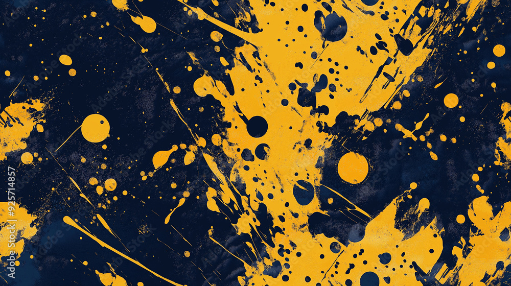 dynamic mustard yellow and navy blue paint splatter art dynamic mustard yellow and navy blue paint splatter art