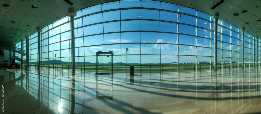 Airport View Through Large Windows Airport View Through Large Windows