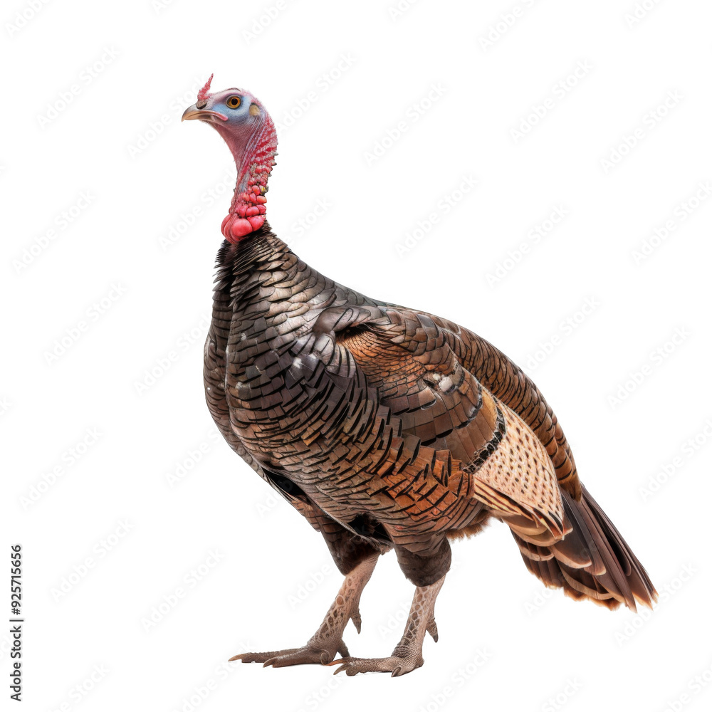 Wild Turkey with Brown and Black Plumage and Red Wattle Wild Turkey with Brown and Black Plumage and Red Wattle
