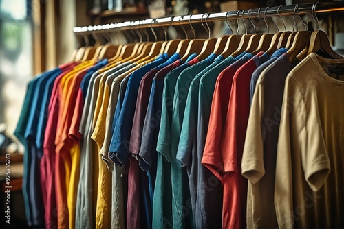 Wallpaper Mural Colorful Shirts on Hangers Torontodigital.ca