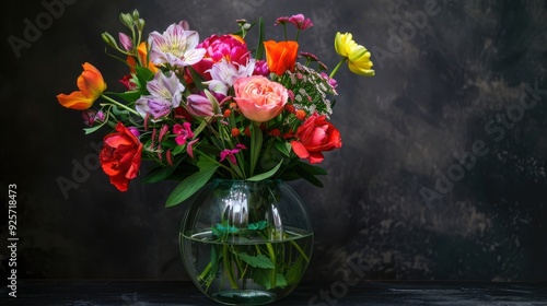 Wallpaper Mural Flowers bouquet in glass vase Torontodigital.ca