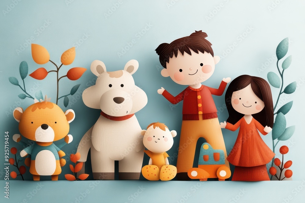Joyful Vector Collage of Auto-Traced Children's Toys in Playtime Scenes with Hand-Drawn Elements and Vibrant Colors | Playful Family Fun Concept Joyful Vector Collage of Auto-Traced Children's Toys in Playtime Scenes with Hand-Drawn Elements and Vibrant Colors | Playful Family Fun Concept