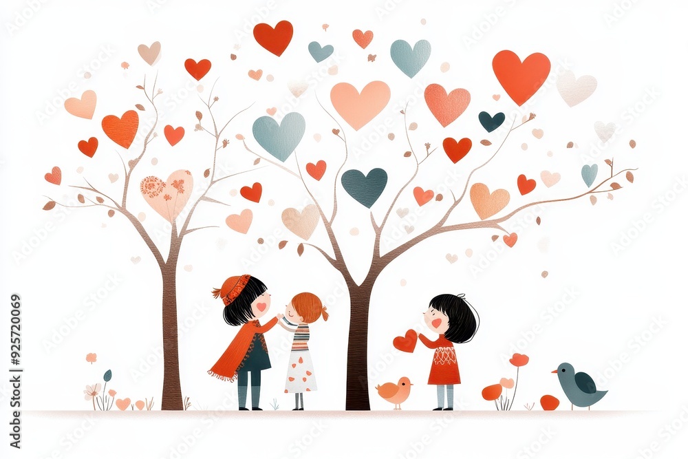 Heartfelt Family Love Vector Collage with Romantic Scenes and Soft Colors Heartfelt Family Love Vector Collage with Romantic Scenes and Soft Colors