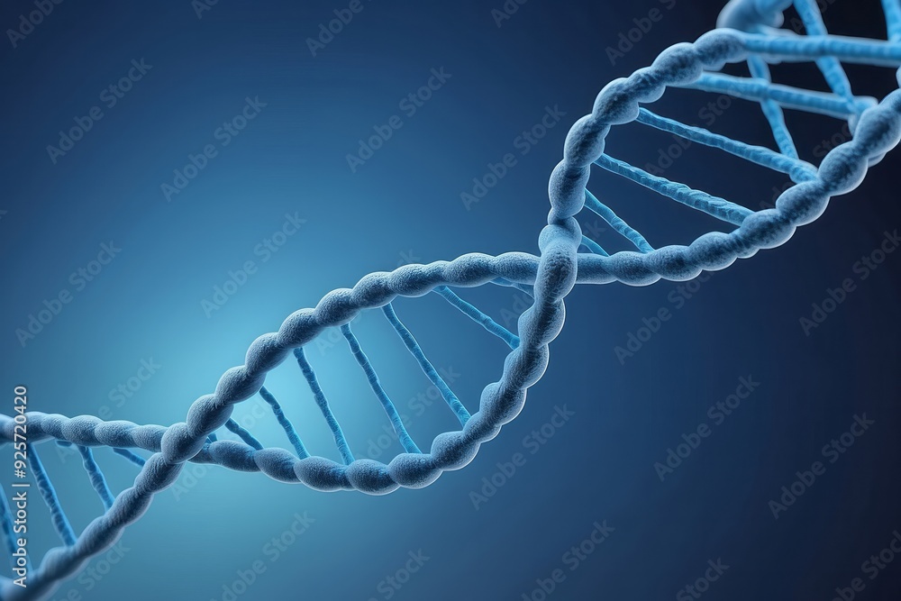 3D Render of a Blue DNA Double Helix 3D Render of a Blue DNA Double Helix