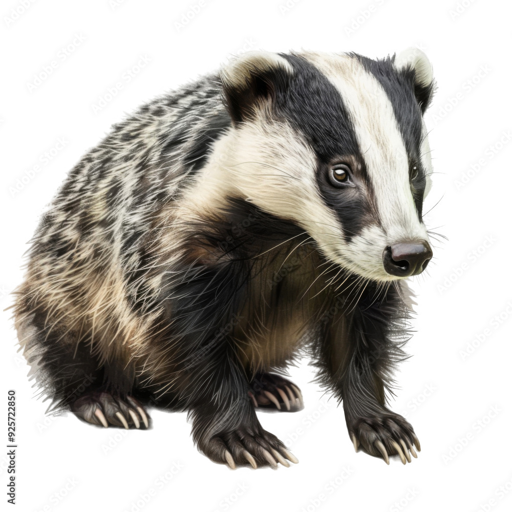 Obraz premium A Detailed Illustration of a European Badger