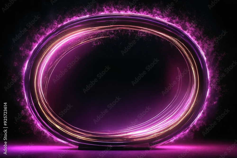 Abstract Circle with Pink and Purple Lights Abstract Circle with Pink and Purple Lights