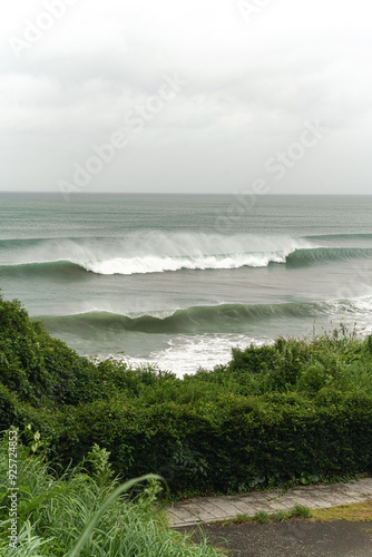 台風７号　稲村ヶ崎サーフィンBIGWAVES