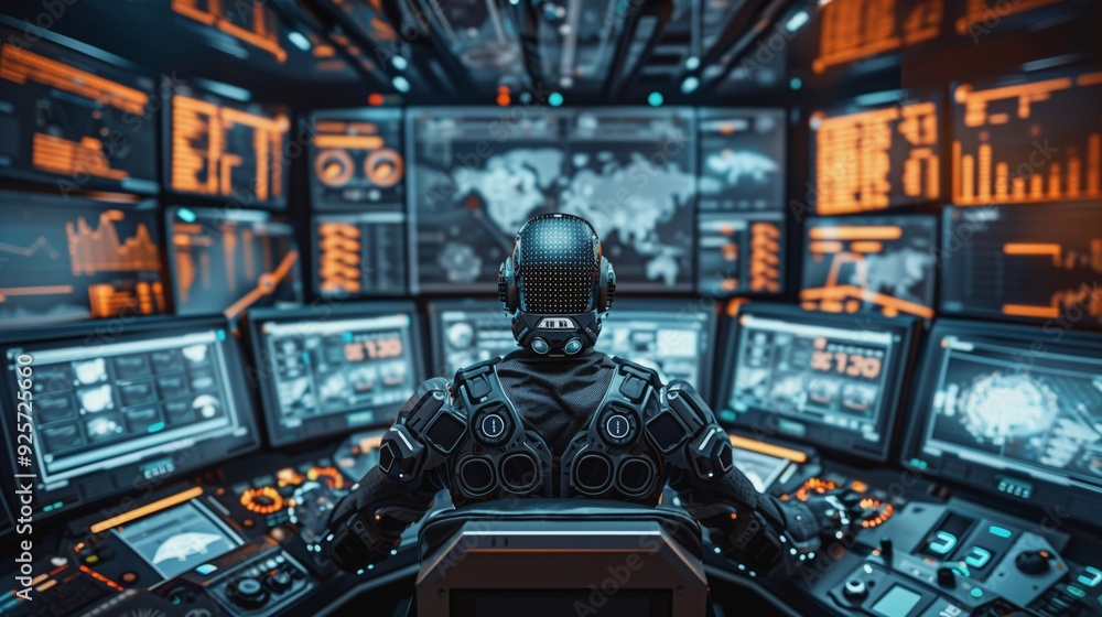 Fototapeta premium Exploring ethical challenges related to AI bias in advanced control systems of high tech devices