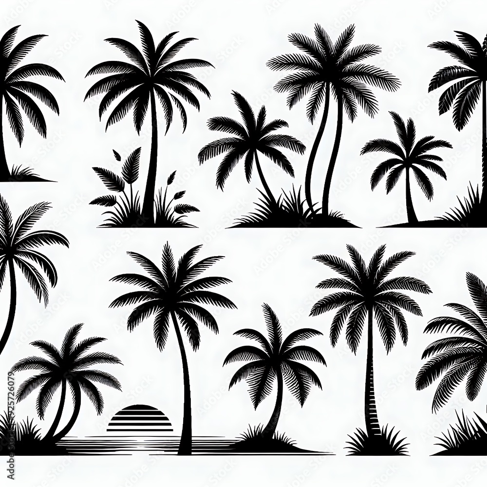 palm tree silhouettes palm tree silhouettes