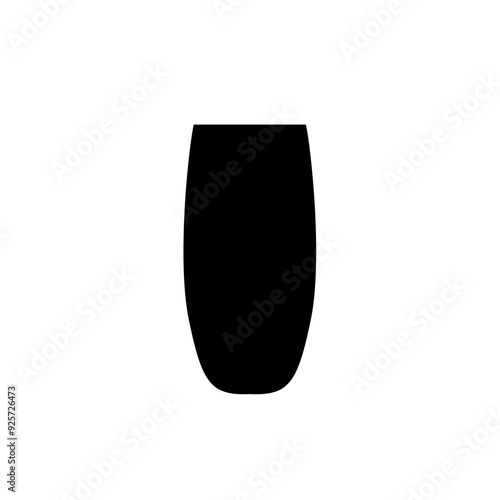 Vase silhouette vector isolated on white background photo