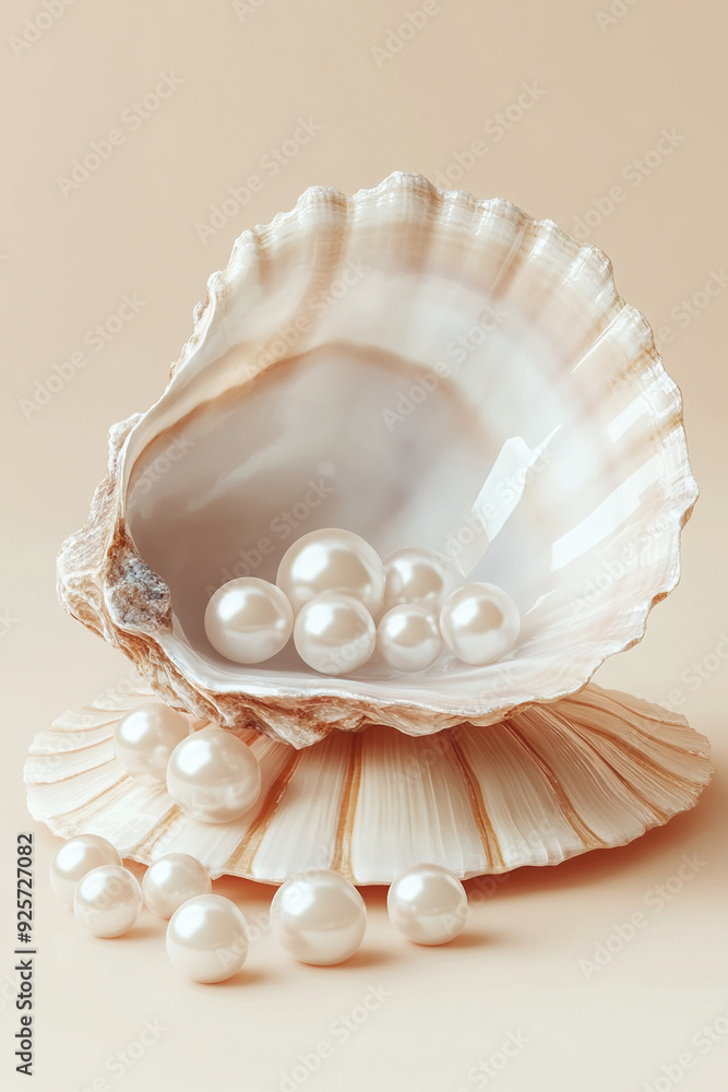 Close-up of a pearl seashell Close-up of a pearl seashell
