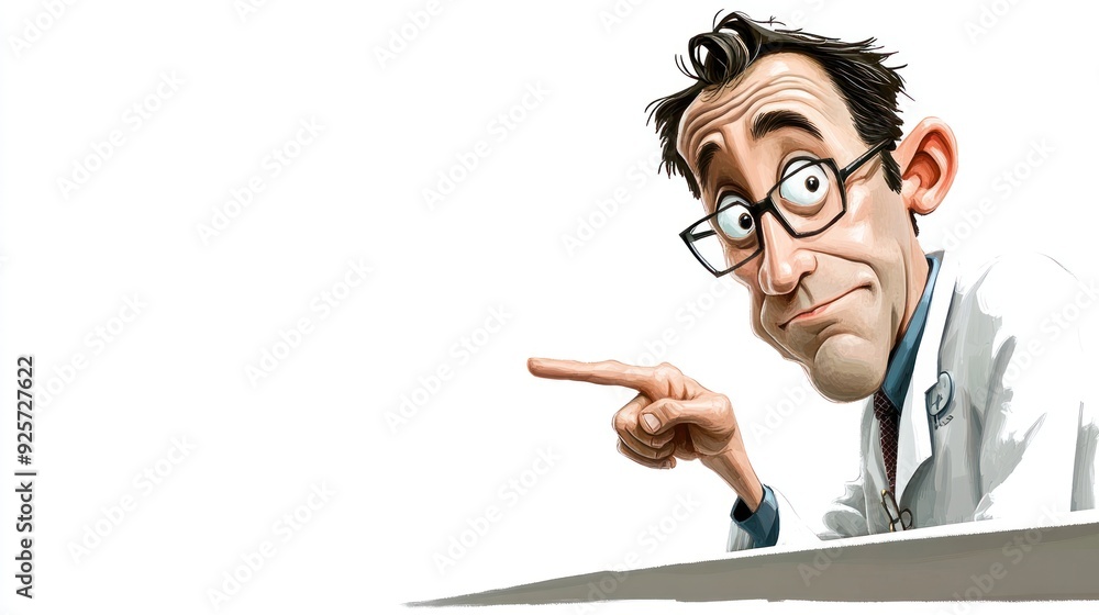 A cartoonish scientist pointing, suggesting a focus on research or discovery. A cartoonish scientist pointing, suggesting a focus on research or discovery.