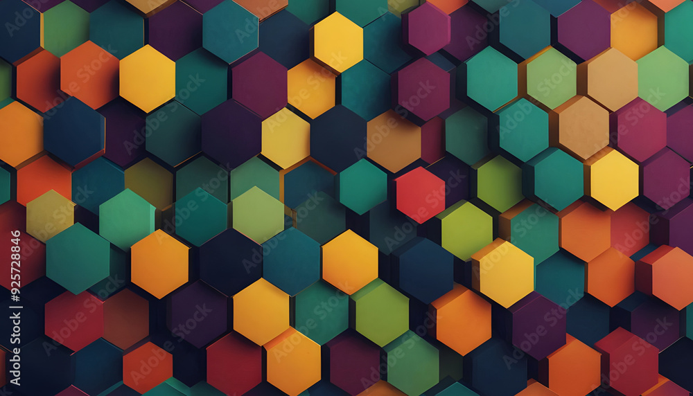 Colorful abstract geometric shape background. Generative AI Colorful abstract geometric shape background. Generative AI