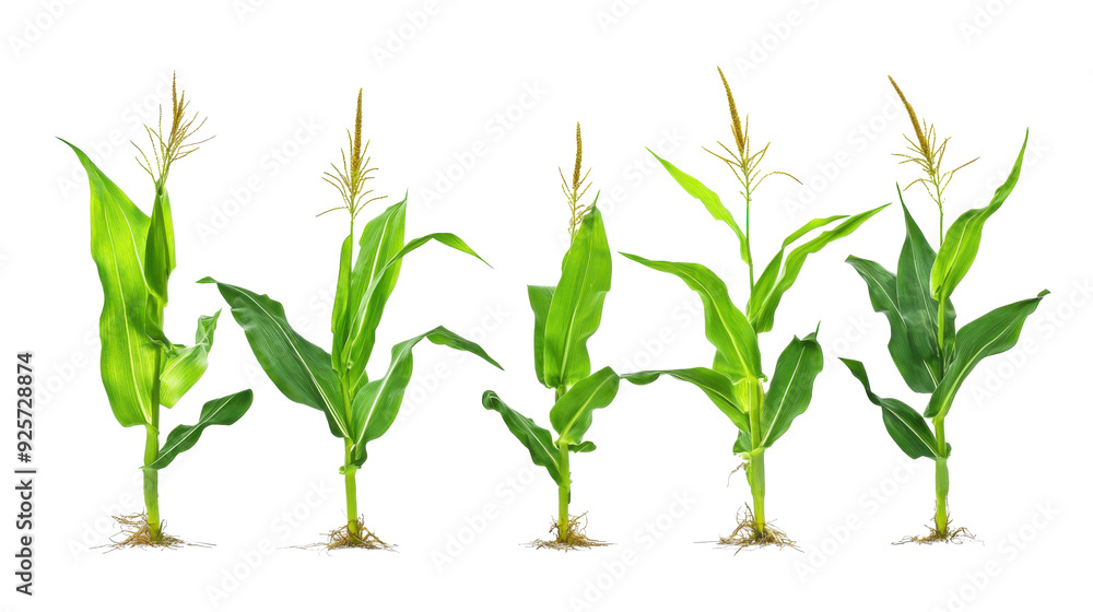 Fototapeta premium Collection corn plan isolated on transparent background for garden design.