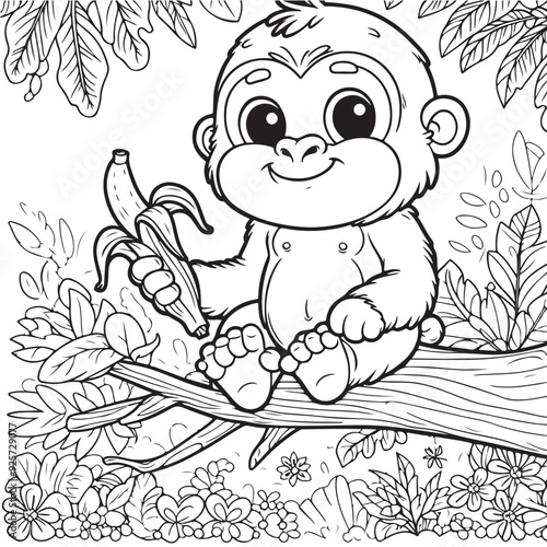 Chimpanzee illustration, 