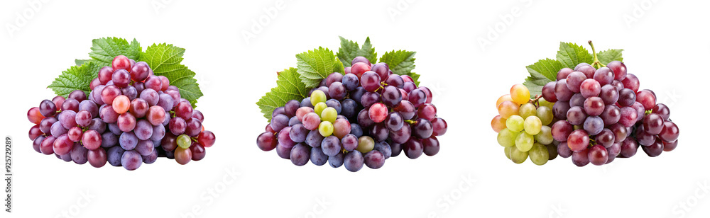 Fototapeta premium Grapes with Clipping Path – Transparent Background PNG