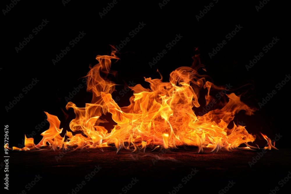 fire flames isolated on black background. fire flames isolated on black background.