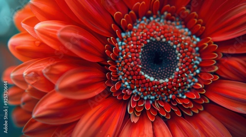 Red gerbera flower close up.