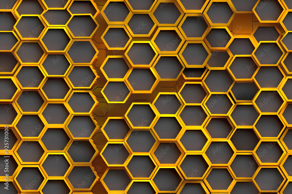 Seamless Texture of Honeycomb. Gold, Yellow and Black Honeycomb Pattern. Hexagonal Honeycomb Pattern. Tiles, Wallpaper, Decor Seamless Texture of Honeycomb. Gold, Yellow and Black Honeycomb Pattern. Hexagonal Honeycomb Pattern. Tiles, Wallpaper, Decor