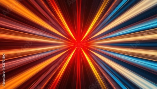 Dynamic burst of vibrant colors radiating outward, representing energy and movement  Ideal for technology and abstract concepts