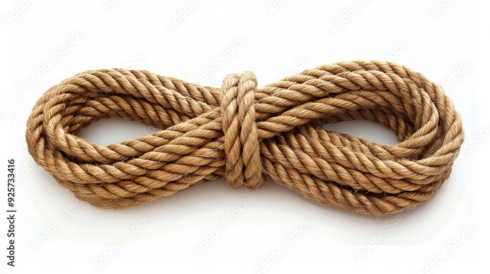 linen rope on a white background. Rope linen rope on a white background. Rope