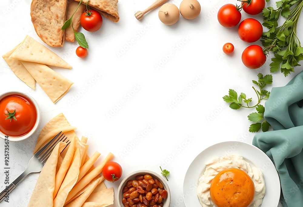 a circle of food with a variety of ingredients a circle of food with a variety of ingredients