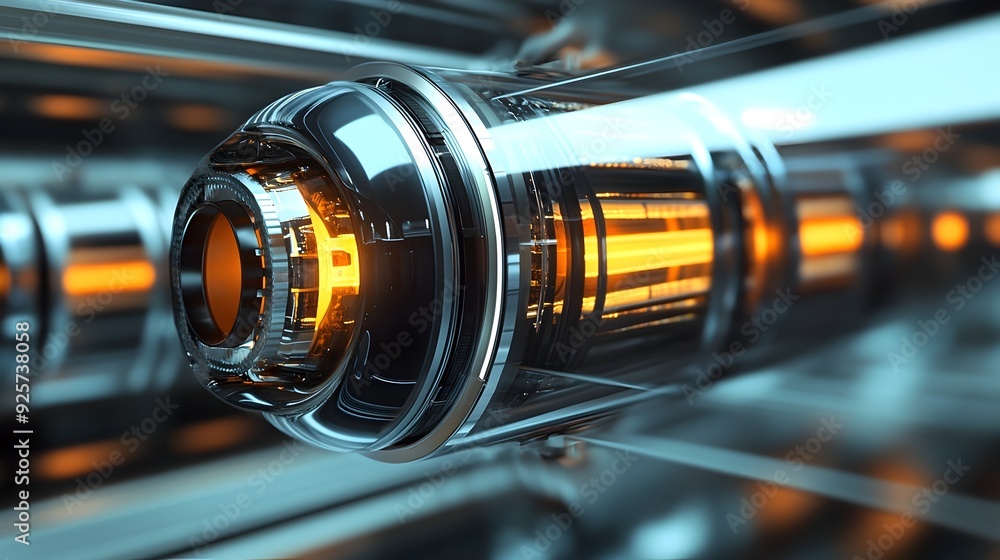 Hyperloop Pod Speeding Through Vacuum Tube at Lightning Fast Velocity Hyperloop Pod Speeding Through Vacuum Tube at Lightning Fast Velocity