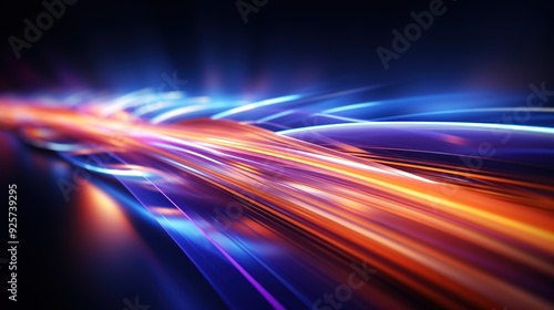 Abstract background with bright neon lights,  colorful, dynamic, futuristic.