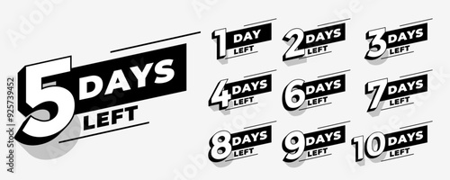 countdown to promotion with days left tag design