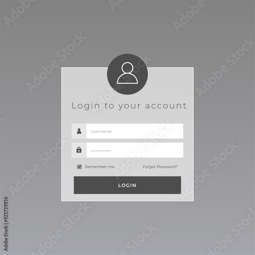 business login form template enter web screen